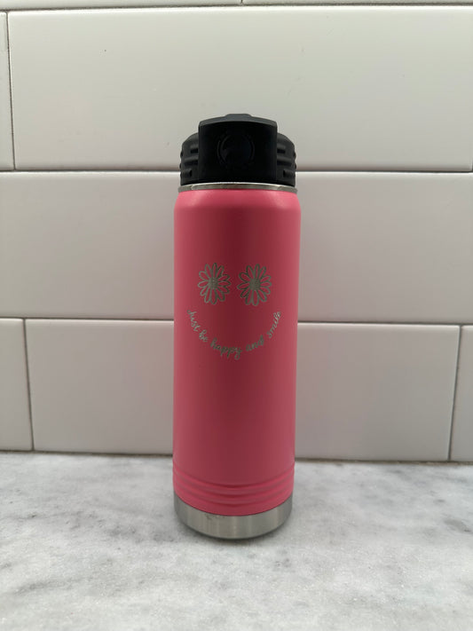 Just be Happy 20oz Water Bottle